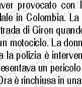Colombia, mucca provoca incidente stradale: arrestata dalla polizia