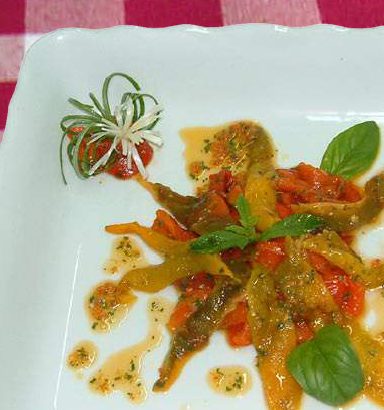 Peperoni arrostiti con vinaigrette