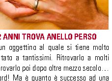 Dopo 52 anni trova anello perso