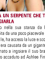 Svegliata da un serpente che tentava di mangiarla