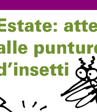 Estate: attenzione alle punture d'insetti