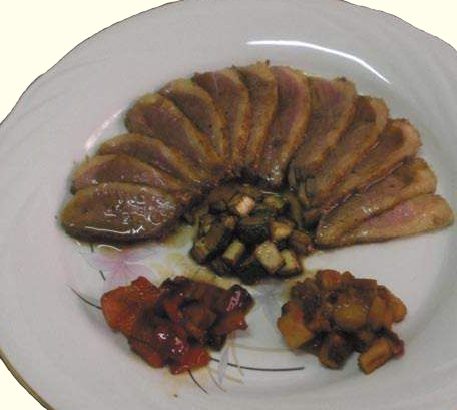 Filetto d'anatra in crosta