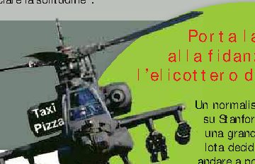 Porta la pizza alla fidanzata con l'elicottero dell'esercito