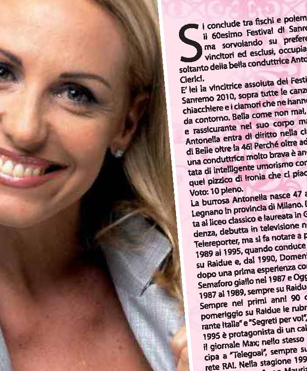Il successo della brava Antonella Clerici
