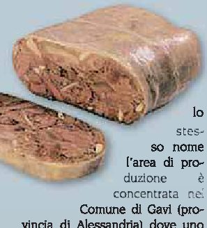 La Testa in Cassetta di Gavi - Presidio Slow Food
