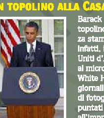 Barack Obama: il curioso scatto di un topolino alla Casa Bianca