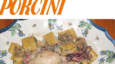 Calamarata con totani e funghi porcini