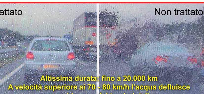 Come posso migliorare la visibilità del parabrezza della mia auto in caso di pioggia battente?