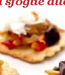Caponata su sfoglie alle olive
