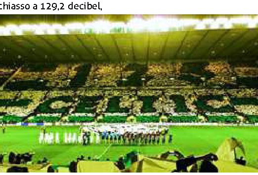 Quanto rumore fanno i tifosi di calcio allo stadio?