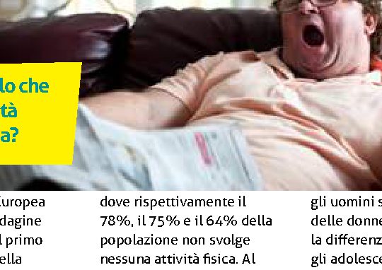 Qual è il popolo che fa meno attività fisica in Europa?