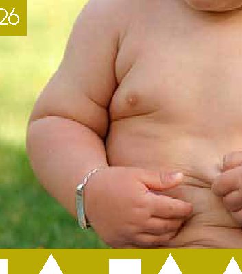 La famiglia e il piccolo obeso