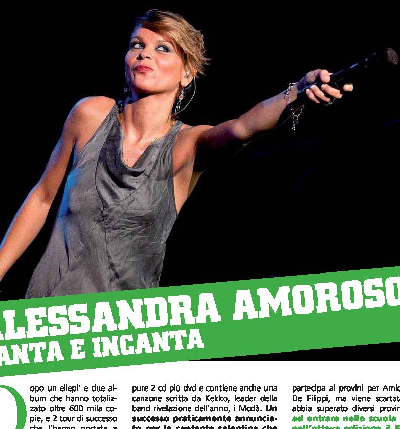 Alessandra Amoroso canta e incanta