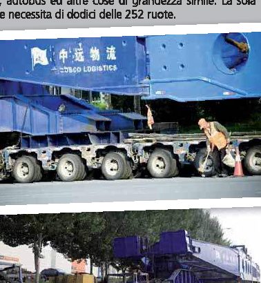 Il mega camion da 252 ruote orgoglio della Cina