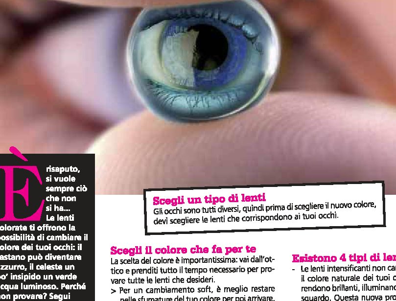 Scegliere e portare le lenti a contatto colorate