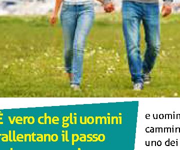 È vero che gli uomini rallentano il passo solo se camminano con la partner?