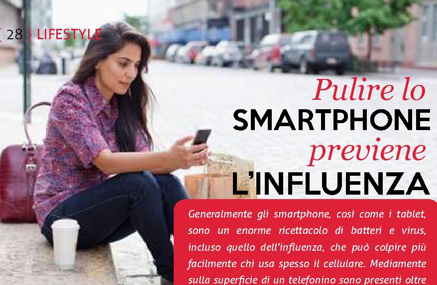 Pulire lo smartphone previene l'influenza
